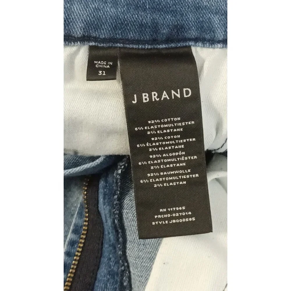 J Brand Women's Skinny Blue Jeans Size 31 Medium Wash 30x28 Mid Rise No Flaws